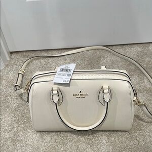 Kate Spade Cream Satchel with Gold Accents (NWT)
